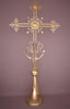 Крест на купол № 4 с шаром и конусом золочение