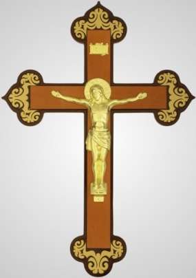 Крест фигурный с распятием большой