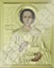 Икона Пантелеимон в ризе 9х11 объемная, пленка