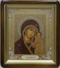 The icon in the frame 18x24 curly, tempera №2,Kazan mother of God, icon of the virgin