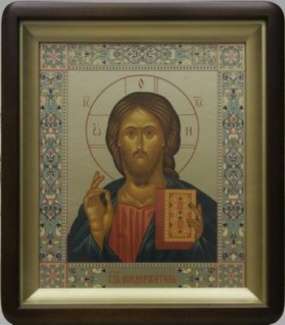 Икона в киоте 18х24 фигурный, темпера №1,Иисус Христос Спаситель
