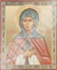 The icon of the Apollinaris in wooden frame 11х13 Set with angel Day, double embossing