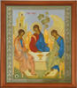 Икона в деревянной рамке №1 30х40 двойное тиснение, с частицей святой земли в мощевике, упаковка,Рождество Христово