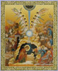 Икона в деревянной рамке №1 30х40 двойное тиснение, упаковка,Рождество Христово под старину