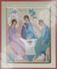 Икона Троица Рублевская на дереве 18х24 прокат, ковчег, упаковка