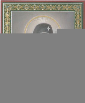 Икона Сильвестр Печерский на оргалите №1 11х13 двойное тиснение, аннотация