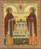 Icon in wooden frame No. 1 11х13 double embossing,Peter and Fevronia
