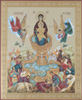 The icon on a wooden tablet 30x40 double embossing, chipboard, PVC,life-giving Source of Jerusalem for a monk to priest