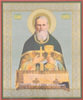 Εικονίδιο σε ξύλινη ταμπλέτα 30x40 διπλή ανάγλυφη, μοριοσανίδα, PVC, John of Kronstadt ευλογημένος πνευματικός άγιος