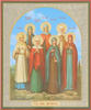 Icon on hardboard No. 1 11х13 double embossing,the Myrrh-bearing women