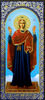 Икона на деревянном планшете 7х14 двойное тиснение, аннотация,Ксения Петербургская для игумена иерусалимская святое