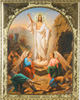Εικόνα σε ξύλινη ταμπλέτα 9 × 12 με σφραγίδα 10 mm, την Ανάσταση του Χριστού