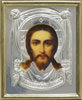 The icon in the plastic frame 4x5 metallic robe,and Holy face