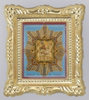 Икона в металлической рамке 4х5 тиснение, на подставке,Почаевской Божьей матери, икона Богородицы