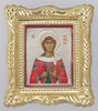 Икона в металлической рамке 4х5 тиснение, на подставке,Иисус Христос Спаситель