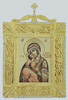 Икона 6*7 золочение камни,Казанской Божьей матери, икона Богородицы