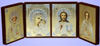 The triptych in box 13x18 velvet, convex, 4 icons