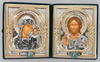The triptych in box 18x24 velvet, tempera, bulk Reese, gilding , Nickel plating