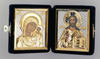 The triptych in box 6x7 velvet, Reese's voluminous, Nickel-plating, gilding