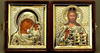 The triptych in box 6x7 velvet, Reese volumetric, gilding