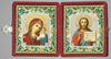 The triptych in box 6x7 zafiro, braces, frame, gilding , enamel,Sergius of Radonezh Kazanskaya