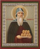 The icon on a wooden tablet 6x9 double stamping, annotation, packaging, label,Spyridon prostorni of the Kiev Pechersk