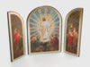 Складни деревянные 18х24 трехстворчатые, двойное тиснение, арочные, в упаковке,Воскресение Христово апостольская