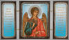 Складни деревянные 7х12 трехстворчатые, двойное тиснение,Владимирской Божьей матери, икона Богородицы