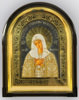 Икона живописная в киоте 24х30 масло, арочный киот, риза золочение , вышивка жемчугом, золоченый подрамни,Умиление Божьья матерь, икона Богородицы
