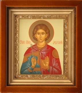 The icon is in kiot 11х13 complex, tempera, frame,gilded, Anatoly