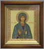 Икона в киоте 11х13 сложный, темпера, рамка золочёная,Анна Пророчица