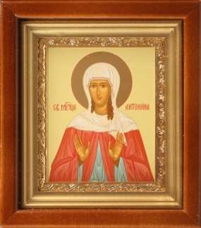 The icon is in kiot 11х13 complex, tempera, frame,gilded, Antonina