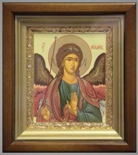 The icon is in kiot 11х13 complex, tempera, frame,gilded, Archangel Michael