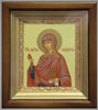 Икона в киоте 11х13 сложный, темпера, рамка золочёная,Мария Магдалина