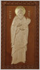 Икона деревянная, резная Кирилл