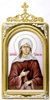 Ікона настільна № 20 срібло фініфть /штампована/,Володимирської Божої матері, ікона Богородиці