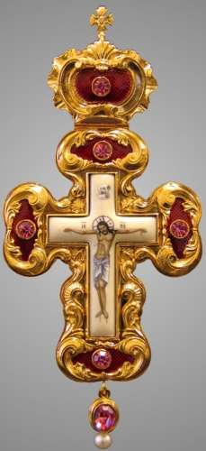 The pectoral cross No. 117 /gilding / silver enamel