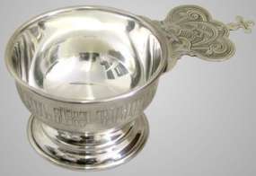 Bucket zapisochny hand-engraved silver
