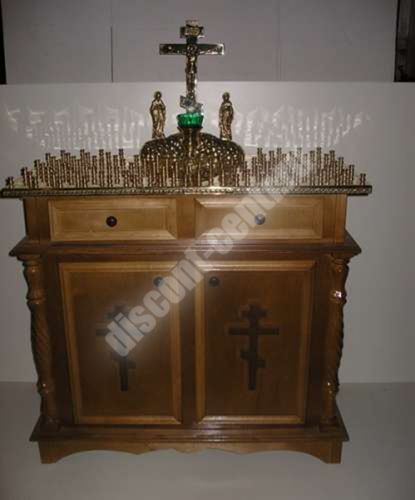 Стол панихидный 100 свечей деревянный освященная исцеляющая