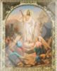 Икона Воскресение Христово 22 в деревянной рамке №1 18х24 двойное тиснение, с частицей святой земли в мощевике, мощевик-звезда, упаковка церковная