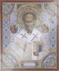 The icon of Nicholas the Wonderworker 3 in wooden frame No. 1 11х13 embossed Church
