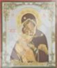 Икона Владимирская Божья матерь Богородица 4 на деревянном планшете 11х13 двойное тиснение святительская