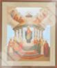 Икона Семистолпная Божья матерь Богородица в деревянной рамке №1 11х13 двойное тиснение иерусалимская