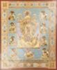 Икона Знамение Курско-Корен. иконы на гол.фоне в деревянной рамке №1 11х13 двойное тиснение божья