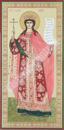 Икона Екатерина Оптинский на оргалите №1 11х22 двойное тиснение иерусалимская