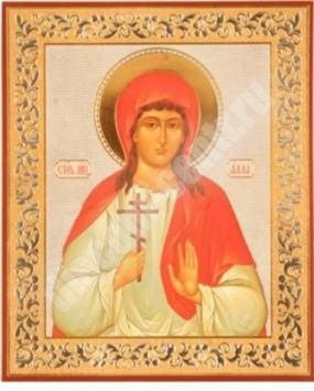 Icon Alla 3 in wooden frame 11х13 Set with angel Day, double embossed antique