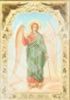Icon Guardian Άγγελος της ανάπτυξης αριθ. 2 σε ξύλινο πλαίσιο 11x13 Σετ με την Ημέρα της Αγγελικής, διπλή ανάγλυφη σε εκκλησία