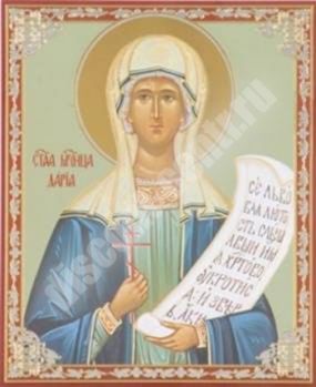 Icon Daria 2 in wooden frame 11х13 Set with angel Day, double embossing for the priest