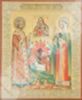 Икона Константин и Елена 2 в деревянной рамке №1 11х13 двойное тиснение под старину