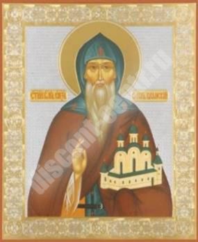 Icon Oleg of Bryansk on a wooden tablet 6x9 double stamping, annotation, packaging, label Orthodox